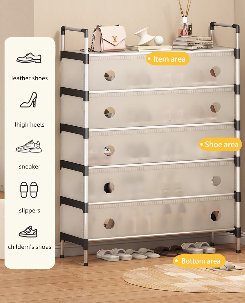 Dustproof Shoe Rack Organizer – 4 to 7 Layer Waterproof Stand for Home