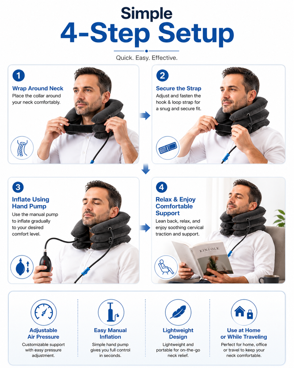 Cervical Spine Traction Neck Pillow
