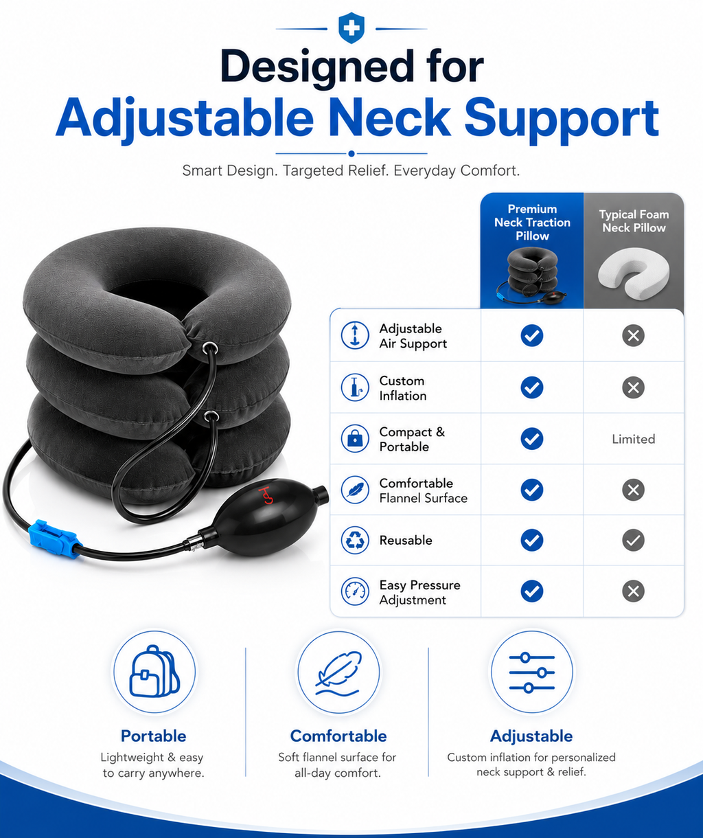 Cervical Spine Traction Neck Pillow